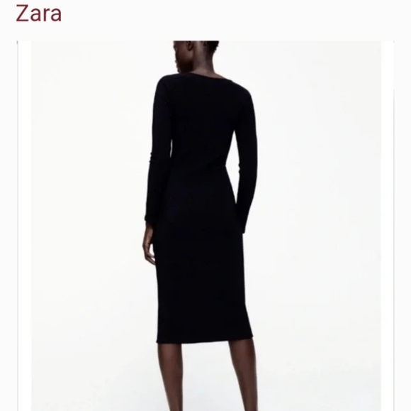 ZARA OTTOMAN KNIT DRESS NWT - Picture 4 of 16